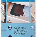 Con-Tact Brand Luxury Fabric Liners, Non-Adhesive Drawer and Shelf Liner, Multi-Functional Protective Liner, 18" x 4', Pajama Stripe Tan, Pack of 1 Roll, 18"W x 48"L
