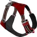 Tuff Pupper All-Day Wear Dog Harness | for Walking, Trail Running, Hiking | Front & Back Leash Clips | Reflective Trim | Easy On/Off Buckles | Lightweight Breathable | No Pull Design (XS, Red)