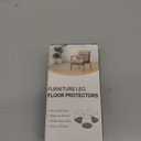 Ansible 24 Pcs Chair Leg Floor Protectors Square, Silicone Felt Furniture Leg Pads Caps Covers for Hardwood Floors (Fit:1-1/16" to 1-5/8") (Clear)