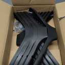 DEDU Suit Hangers for Men 10 Pack, Sweater Hangers No Shoulder Bump Non Slip Width 17.7", Plastic Clothes Hangers Black with Metal Hook