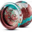 TK2 Metal Yoyo Professional for Kids 8-12 and Adults - Unresponsive Yoyo for Beginners Advance and Pro Plays, Extra 10 Strings, and Precision Bearing (Brown)