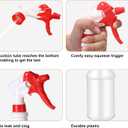 Eccliy 12 Pcs 16 Oz Plastic Spray Bottle, Adjustable Empty Reusable Sprayer for Cleaning, Planting, Water, Bathroom and Kitchen, BBQ, Commercial and Residential (Original,Red)