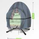 Patio Egg Chair Cover Waterproof, Double Egg Chair Cover, Extra Large Hanging Swing Chair Covers for Outdoor Furniture, Windproof, 91H x 80W Inches, Gray