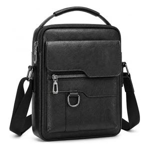 Small Crossbody Bag, Mens Shoulder Bag, Vintage leather Bag Office Business for Men, Handbag Purse Zipper