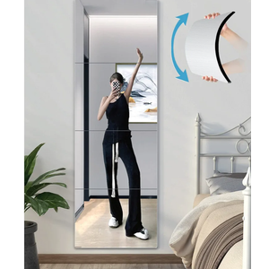 Shatterproof Wall Mirror Full Length for Bedroom, Acrylic Gym Mirrors For Home, Extra Thick: 0.12 inch, 12 x 12 inch x 4 Pcs, Workout Mirrors Safe for Kids, Over The Door, Long Wall Mounted