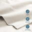 Bare Home Flannel Sheet Set 100% Cotton, Velvety Soft Heavyweight - Double Brushed Flannel - Deep Pocket (Queen, Cream)
