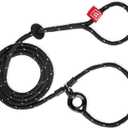 Harness Lead No Pull Dog Harness and Leash Set, Anti Pull Dog Harness for All Breeds and Sizes, One-Piece Cushioned Rope Design Safely Prevents Escaping and Pulling (Small/Medium, Black/Reflective)