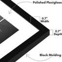 Americanflat 20x24 Picture Frame with Polished Plexiglass - Use as 16x20 Frame with Mat or Display 20x24 Photo Without Mat - Streamline Collection - Thin Border Picture Frames for Wall - Black
