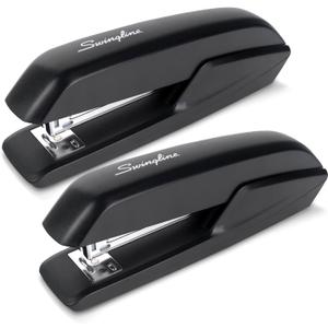 Swingline Standard Stapler, 20 Sheet Capacity, Eco Version, Jam Free, 2 Pack, Black (54501)