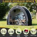 Happy Travel Bike Storage Shed Tent,Outdoor Portable Bicycle Storage Sheds with 210D Oxford Fabric PU4000 Waterproof for 2-3 Bikes,Bike Covers Shelter for Motorcycle,Garden Tools,Toys,Lawn Mower