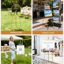 53.9" Gold Easel Stand for Sign, Heavy Duty Metal Display Easel with Storage Bag, Adjustable Art Easel for Wedding Sign, Welcome Sign, Picture