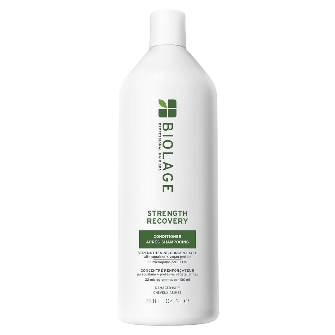 Biolage Strength Recovery Conditioner - Moisturizes & Strengthens Damaged Hair, Softness & Shine, Hydrates and Repairs Damaged Hair, With Olive Squalane & Vegan Proteins, Paraben-Free, Vegan