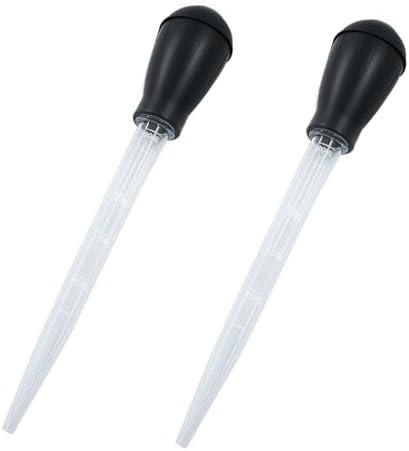 Murtenze 2 Pack Manual Fish Tank Water Changer Aquarium Dropper, Black Clean Pipette Dropper Waste Remover, Mini Gravel Cleaning Straw for Aquarium Cleaning/Aquarium Owners 