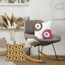 Trendy Pink Leopard Lucky 8 Ball Pillow Covers 18x18, Cheetah Leopard Print Room Decor, Funky Girly Cheetah Print Decorative Throw Pillow Covers for Girls Bedroom Dorm Home, Set of 2 (Colour 01)