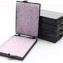 Black Conductive Hinged Plastic Storage Box with Pink 1/4" Anti-Static Foam. Box is 2 9/16" L x 3 1/2" W x 1/2" H - 10 Pieces Per Pack 4 Pack