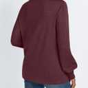 AUTOMET Long Sleeve Shirts Womens Tops Henley Dressy Casual Blouses Fall Outfits 2025 Trendy Loose Fit Comfy Winter Clothes (Red, S)