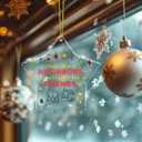 Neighbor Gifts, Friendship Gifts for Neighbor Friend Moving Away Farewell Going Away Leaving, Best Neighbor Gift Star Shaped Acrylic Hanging Ornament Christmas Tree Decoration