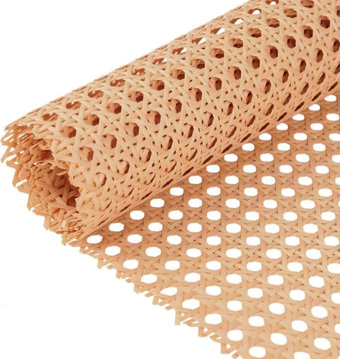 Upgraded Plastic Rattan Webbing, 16"x20" inches DIY Handwoven Synthetic Poly Rattan, Wicker Cane Rattan Webbing for Home Decor Projects Furniture Caning Chairs Cabinets Beds, Brown