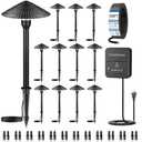 ZZXX All-in-One Low Voltage Landscape Lighting Kit 12-Pathway Lights with 96W Transformer, 5W LED Landscape Lighting Low Voltage 12-24V,IP66 Waterproof Outdoor Lights 2700K for Yard Patio Walkway