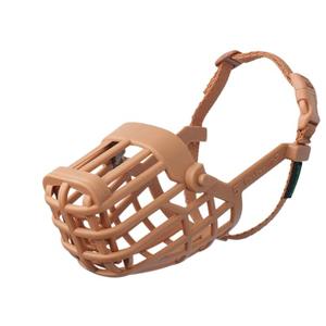 Baskerville Classic Basket Muzzle - Dog can Pant and Drink, Prevents Biting and Food Waste Scavenging, Strong TPR, Ideal for Longer Nosed Dogs, Breathable Dog Training Muzzle for Medium Dogs (Size 6)