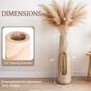 Tall Wooden Floor Vase for Pampas Grass – 22" Solid Wood Decorative Vase