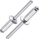 (140Pcs) 1/4"x5/8" Aluminum blind pro Rivets,6.5X16mm Aluminum Grip and Steel Mandrel