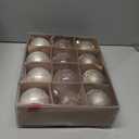 12PCS Champagne Gold Glitter Christmas Tree Ornaments  3.15 Shatterproof Baubles with Clear Sparkly Sequin & Star Accents, Holiday Ball Decorations for Xmas Tree, Party & Home Dcor (Champagne)