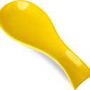 Hasense Ceramic Spoon Holder for Stove Top, Large Cooking Heat-Resistant Spoon Rest for Kitchen Counter, 8.7 Inch Utensil Rest for Spatula, Ladle and Tong, Microwave Safe and Dishwasher Safe, Yellow