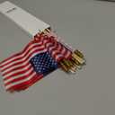 12 Pack Small American Flags on Stick Small US Flags/Mini American Flags for Outside 4x6 Inch American Hand Held Stick Flags with Kid-Safe Spear Top, Patriotic Veterans Day Decorations, 4th of July Decorations (46 Inch (Red))