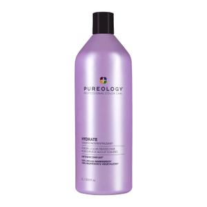 Pureology Hydrate Conditioner - For Dry or Color Treated Hair, Nourishing Conditioner to Restore Moisture and Seal in Hydration, Vegan (33.8 Fl Oz (Pack of 1))