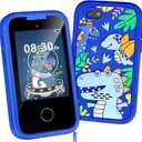 Kids Phone for Boys, Christmas Birthday Gifts for Boy Girl Age 3-10 Kids Toys Cell Phone, 2.8" Touchscreen Toddler Learning Play Toy Phone with Dual Camera, Game, Music Player, 8GB Card Blue
