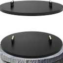 Fire Pit Lid Cover Round- 36" Powder Coated Steel Firepit Cover
Rust Resistant Firepit lid with 2 Wooden Handles for Patio Fire Pit, Weatherproof for All Seasons, Fits Fire Pits Up to 34"