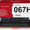067H 067 Black Toner Cartridge Compatible Replacement for Canon 067H 067 High Capacity Works for Canon Color imageCLASS MF650C MF656Cdw MF653Cdw MF654Cdw LBP630C LBP632Cdw Printer 1-Pack with Chip