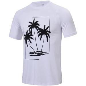 Satankud Men's UPF 50+ Rashguard Swim Tee Short Sleeve Running Shirt Swimwear Swim Hiking Workout Shirts L
