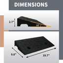 2.8" Rise 2pack Rubber Curb Ramps for Wheelchair Threshold Driveway Doorway Shed, Truck Car Motorcycle Bike Cart Lawn Mowers Angled Step Entry in Ramp, 7000lbs Heavy Duty Powersports Loading Ramp