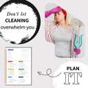 2 x ADHD Cleaning Planner, Cleaning Schedule and Checklist, Undated Daily and Weekly Household Cleaning Checklist Planner, Organize Your Home to Keep Neat and Stress-Free (Black)