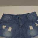 Womens Vintage Fringe Denim Shorts Jeans, Size 34
