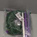 Purple Advent Wreath with Lace Doily Centerpiece, 13-Inch Christmas Table Wreath with 4 Silver Candle Holders - Candles Not Included