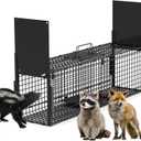 40in 2 Door Humane Live Animal Cage Trap Big Animals Trap Cage
