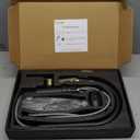 Kitchen Faucet with Pull Down Sprayer, 3 Spray Modes Metal Head, Stainless Steel Single Handle High Arc Kitchen Sink Faucet, for Farm,Bar, Fit for 1 or 3 Hole, Black and Gold