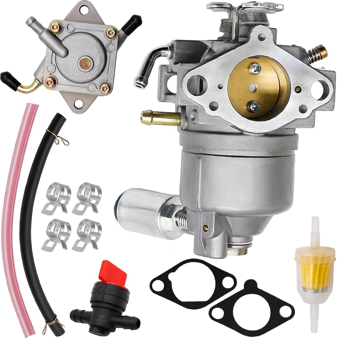 Carburetor Carb Kits Replacement for Kawasaki Replacement for John Deere F525 FC400V FC420V FC540V Commercial Walk-Behind Mower Engines Marked 12941 32008 M97195 M97074 Replaces AM109205 15003-2398