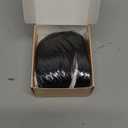 Bangs Hair Clip - Brown Black Clip in Bangs Real Human Hair, Fake Bangs Clip on Bangs for Women Fringe with Temples French Bangs Hair Extensions for Daily Wear