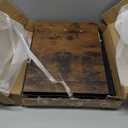 C-Shaped Side Table for Couch - Small Coffee Stand Sofa Tray Desk with Metal Frame and Waterproof Scratch Resistant, Modern End Accent for Living Room, Bedroom, Small Spaces, Rustic Brown