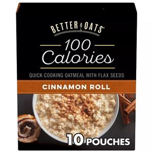 Better Oats OAT FIT Instant Oatmeal CINNAMON ROLL 9.8oz (6 Pack), BB Date: 12/13/25