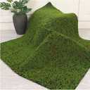 SCITOY Artificial Moss Mat, Soft Simulated Moss Mat, Faux Moss, DIY Festive Landscape Showcase Decoration (C-100x100cm/3.3x3.3ft) (Green)