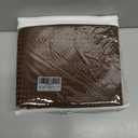 MIYE Pleated Waffle Weave Bed Skirt, Tailored Dust Ruffle 12 Inch Drop Easy Fit, Machine Washable (Brown, Queen - 12" Drop)