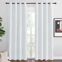 NICETOWN Room Darkening Curtains for Living Room - Easy Care Solid Thermal Insulated Grommet Room Darkening Curtains/Panels/Drapes for Bedroom (2 Panels, 55 by 86, Greyish White)