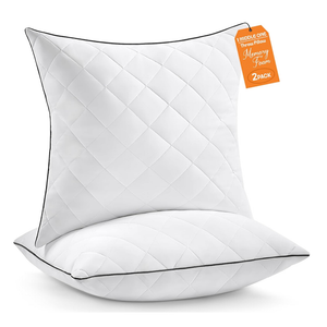 1 MIDDLE ONE Throw Pillows (Pack of 2, White), 16 x 16 Inches Decorative Pillow Insert for Couch, Sofa and Bed, Memory Foam Indoor Square Pillow Forms Stuffer (16x16 Inch)