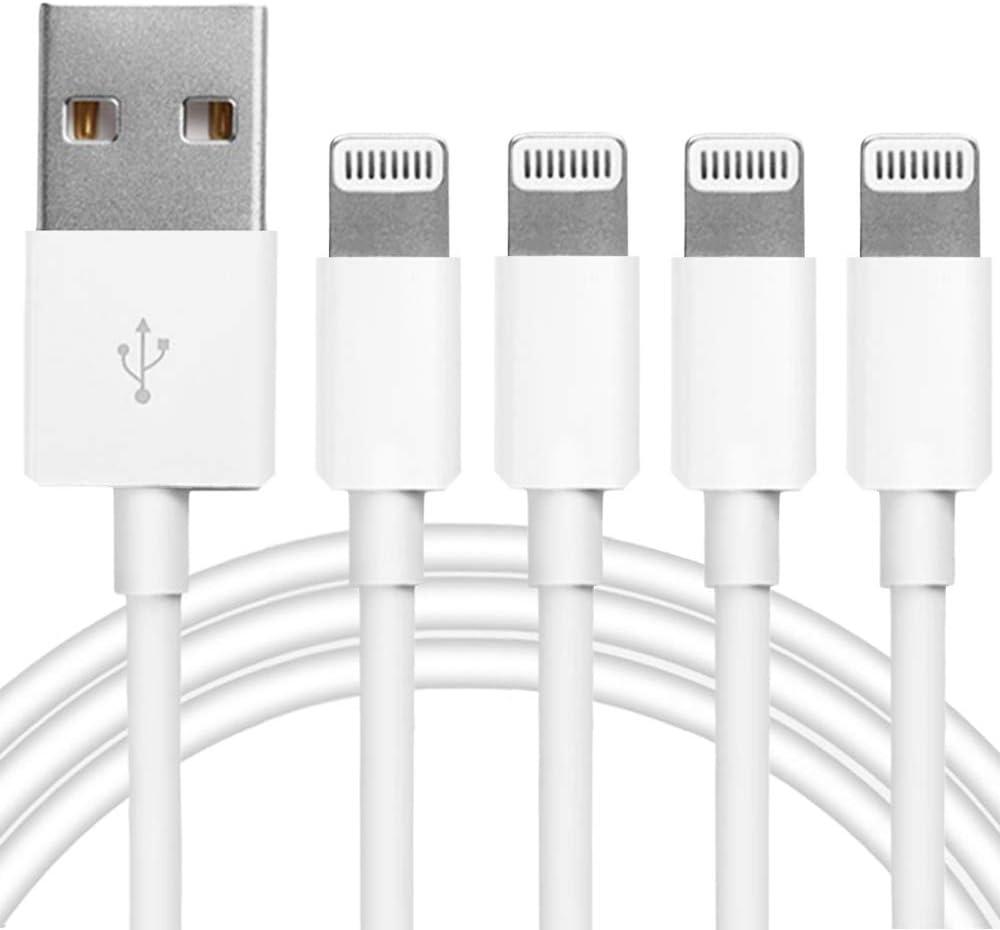 4Pack [Apple MFi Certified] Charger Lightning to USB Charging Cable Cord Compatible iPhone 14/13/12/11 Pro/11/XS MAX/XR/8/7/6s Plus, iPad Pro/Air/Mini, iPod Touch (3.3ft)