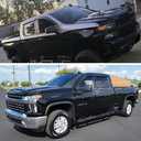 4pcs Wind Deflectors, Outside Mount Rain Guards Set, Sunroof Side Window Visors Compatible with 2019-2025 Chevrolet Silverado, GMC Sierra 1500; 20-24 Silverado/Sierra 2500 HD/3500 HD Crew Cab 94805